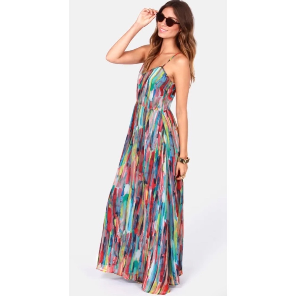 BB Dakota by Jack Bayberry Print Maxi Dress